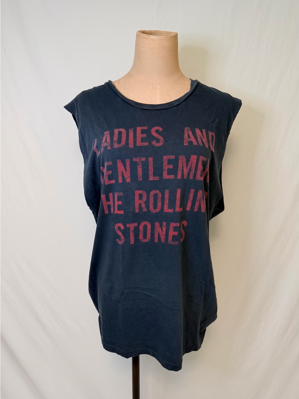 Free People Black Short Sleeve Tee with Faded Maroon Graphic